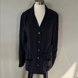 Tommy Bahama Women's lightweight Black Button-Up jacket